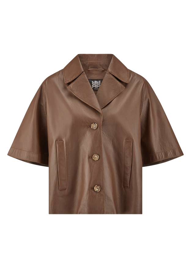 Riani Leather Jacket - Pecan