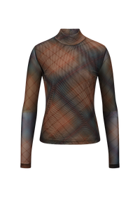 Riani Top - Pecan Patterned