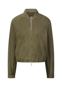 Riani Suede Blouson Jacket Olive