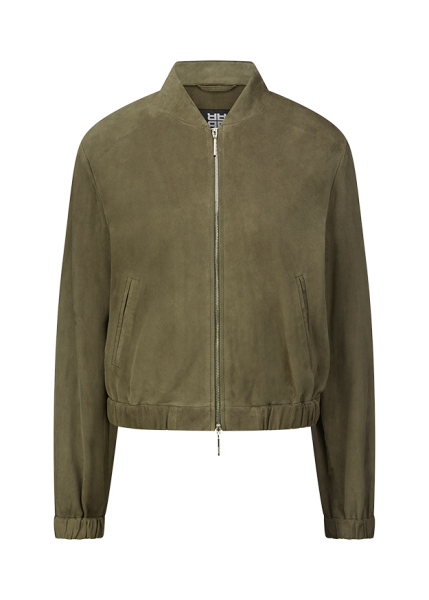 Riani Suede Blouson Jacket Olive