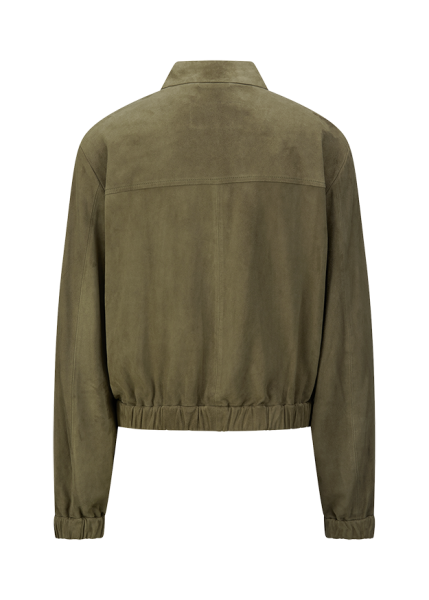 Riani Suede Blouson Jacket Olive