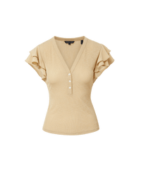 Veronica Beard Aphrodite Top Stone Khaki