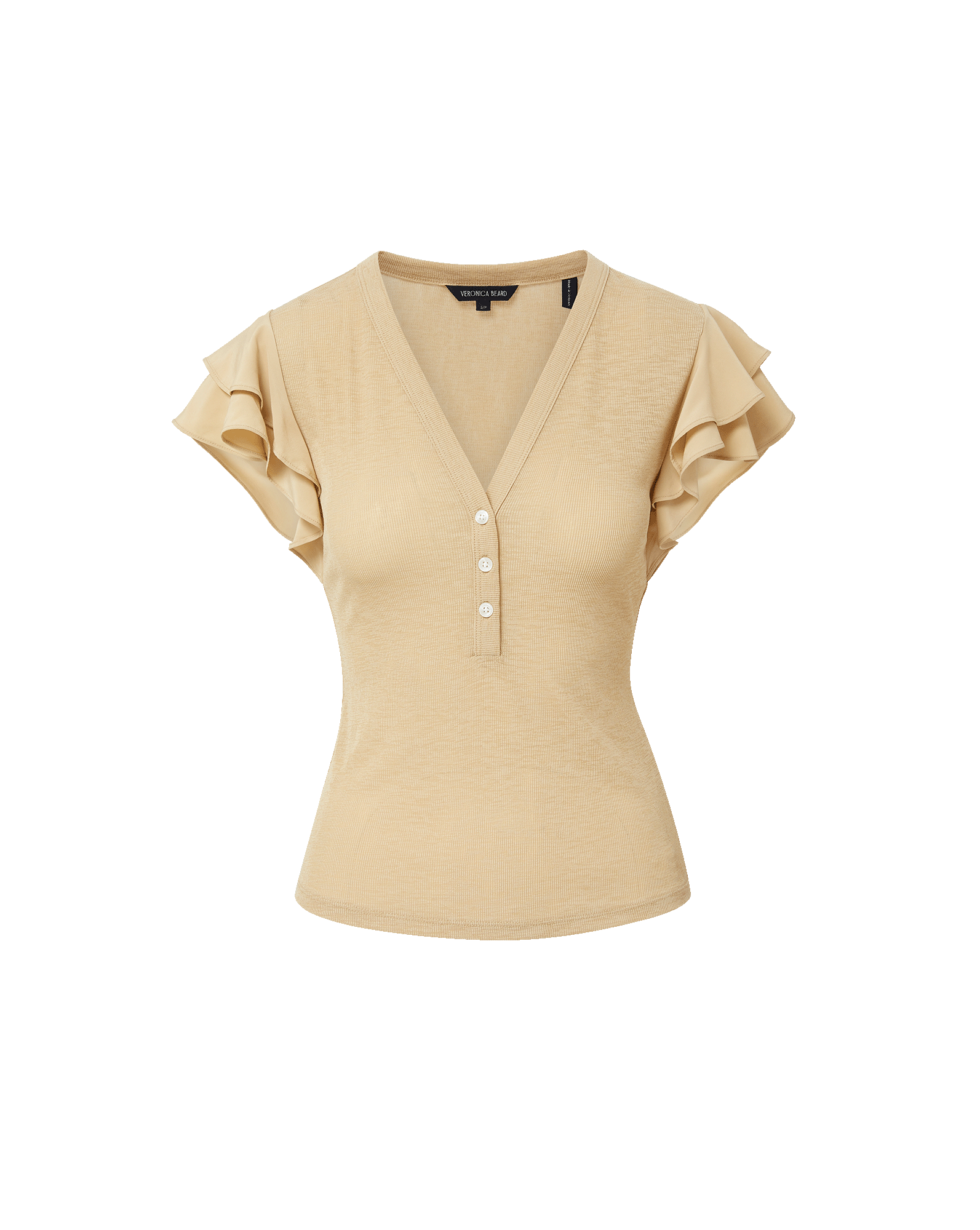 Veronica Beard Aphrodite Top Stone Khaki