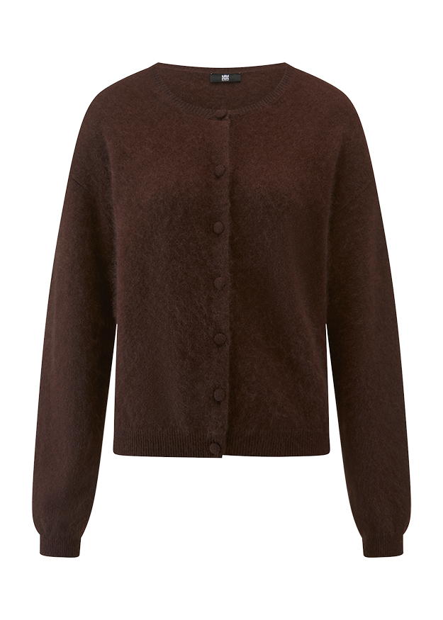 Riani Fluffy Buttoned Cardigan Ebony