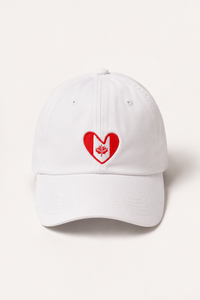 Kerri Rosenthal Canadian Glowing Hearts Hat White