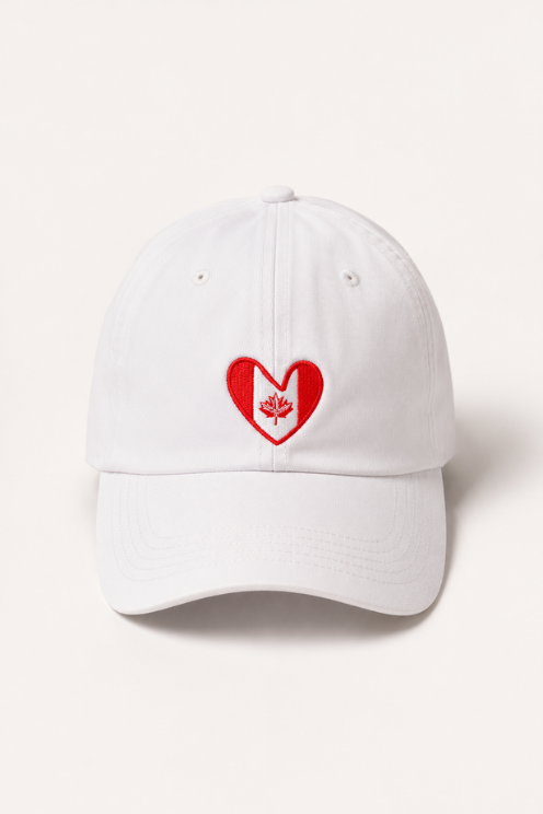 Kerri Rosenthal Canadian Glowing Hearts Hat White