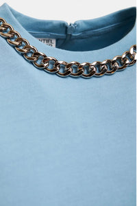 T-shirt avec chaîne Klaim Essentiel Azure Affair