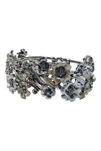Bracelet floral en cristal argenté Elen Henderson