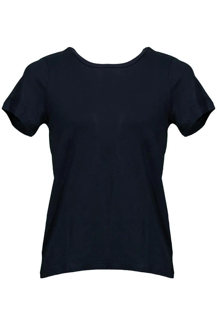 Simple T Shirt Noir Png Majestic Soft Touch Semi Relaxed Crew