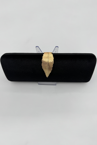 Black Velvet Leaf Clutch