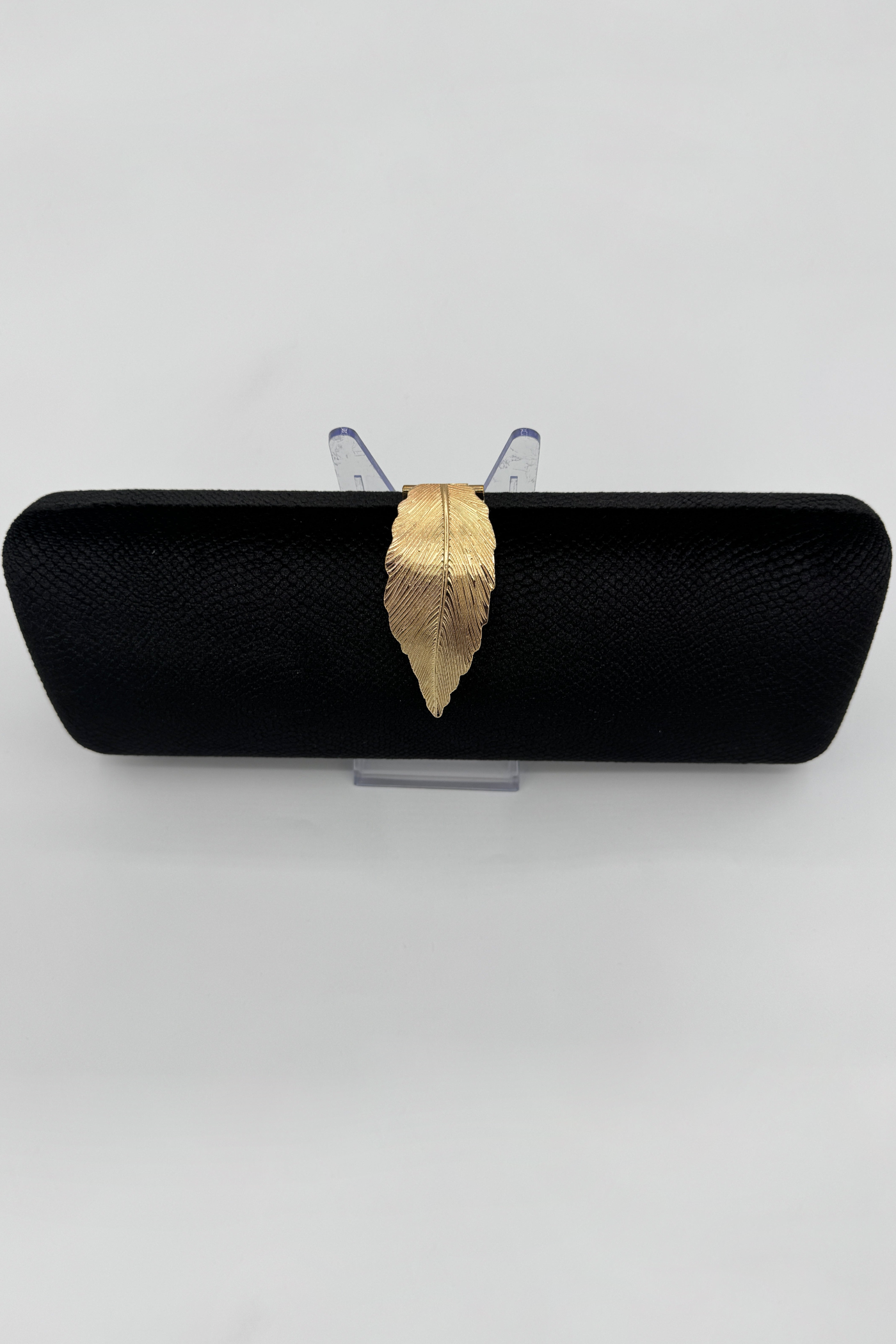 Black Velvet Leaf Clutch