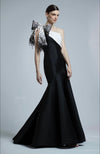 Lucian Matis One Shoulder Silk/ Wool Gown