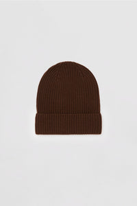 Bonnet en maille de cachemire biologique Repeat - Chocolat
