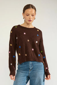 Numph Nuflorie Pullover - Black Coffee