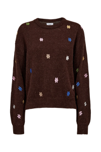 Numph Nuflorie Pullover - Black Coffee