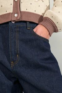 Numph Nuamsterdam HR Barrel Jeans - Dark Blue Denim