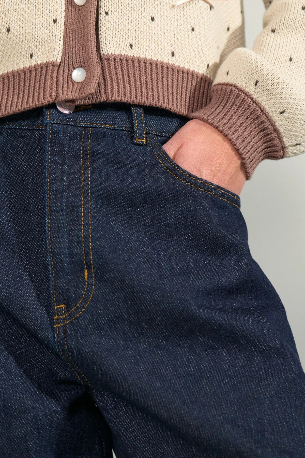 Numph Nuamsterdam HR Barrel Jeans - Dark Blue Denim