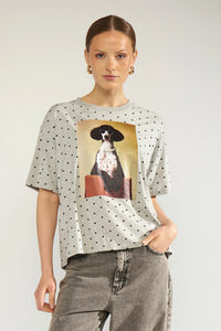 Numph Nurossa Oversize T-Shirt - Light Grey Mel
