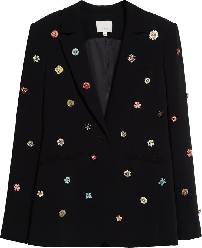 Cinq À Sept Karlie Enamel Flower Blazer