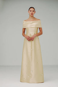 Robe à col roulé Catherine Regehr avec pierres dispersées