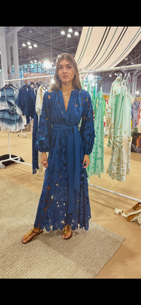 Lace The Label Anafi Dress Sapphire Bloom