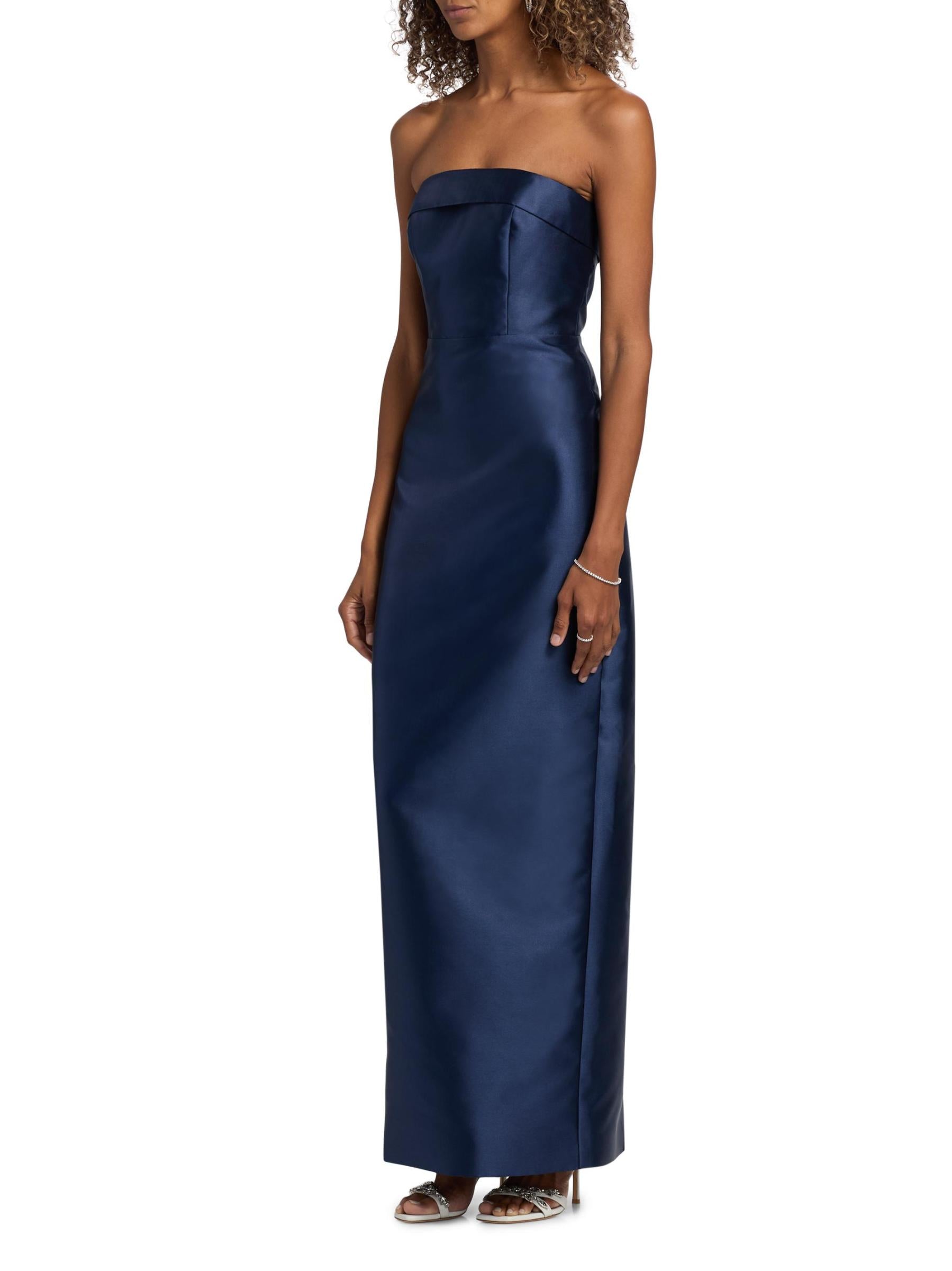 Theia Gaia Strapless Column Gown