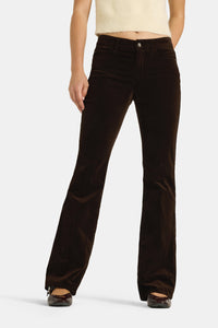 Cambio Paris Flared-Fit long Trousers Choco Spill