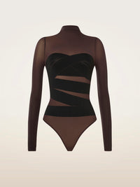 Wolford Infinite Wrap String Body Darkwood/Black