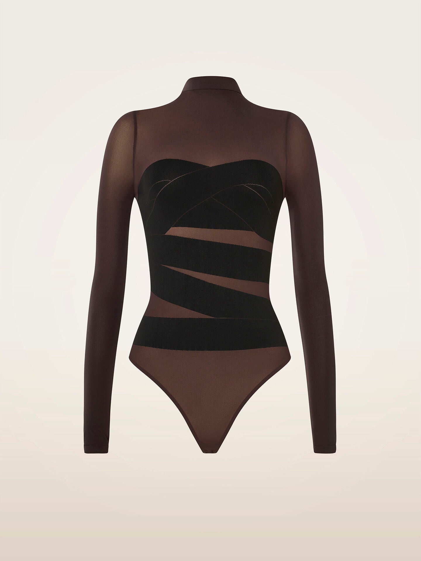 Wolford Infinite Wrap String Body Darkwood/Black
