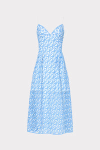 Milly Hazel Embroidered Midi Dress