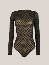 Wolford Velvet Net Illusion String Body