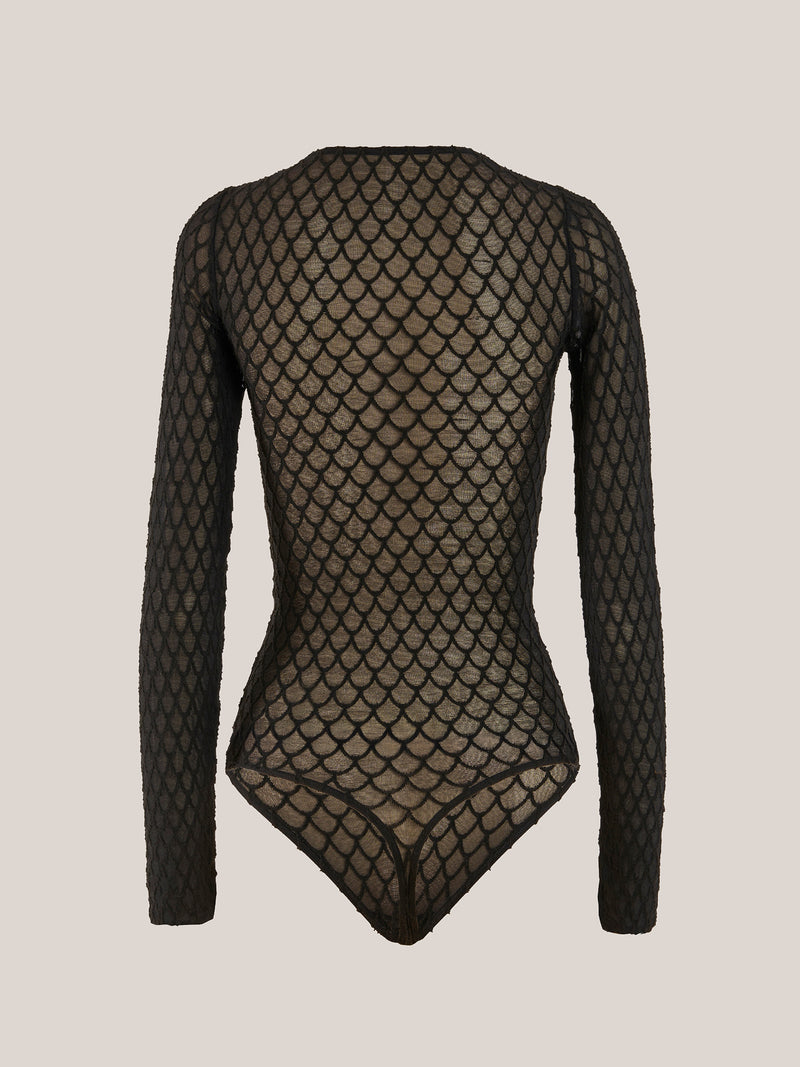 Wolford Velvet Net Illusion String Body