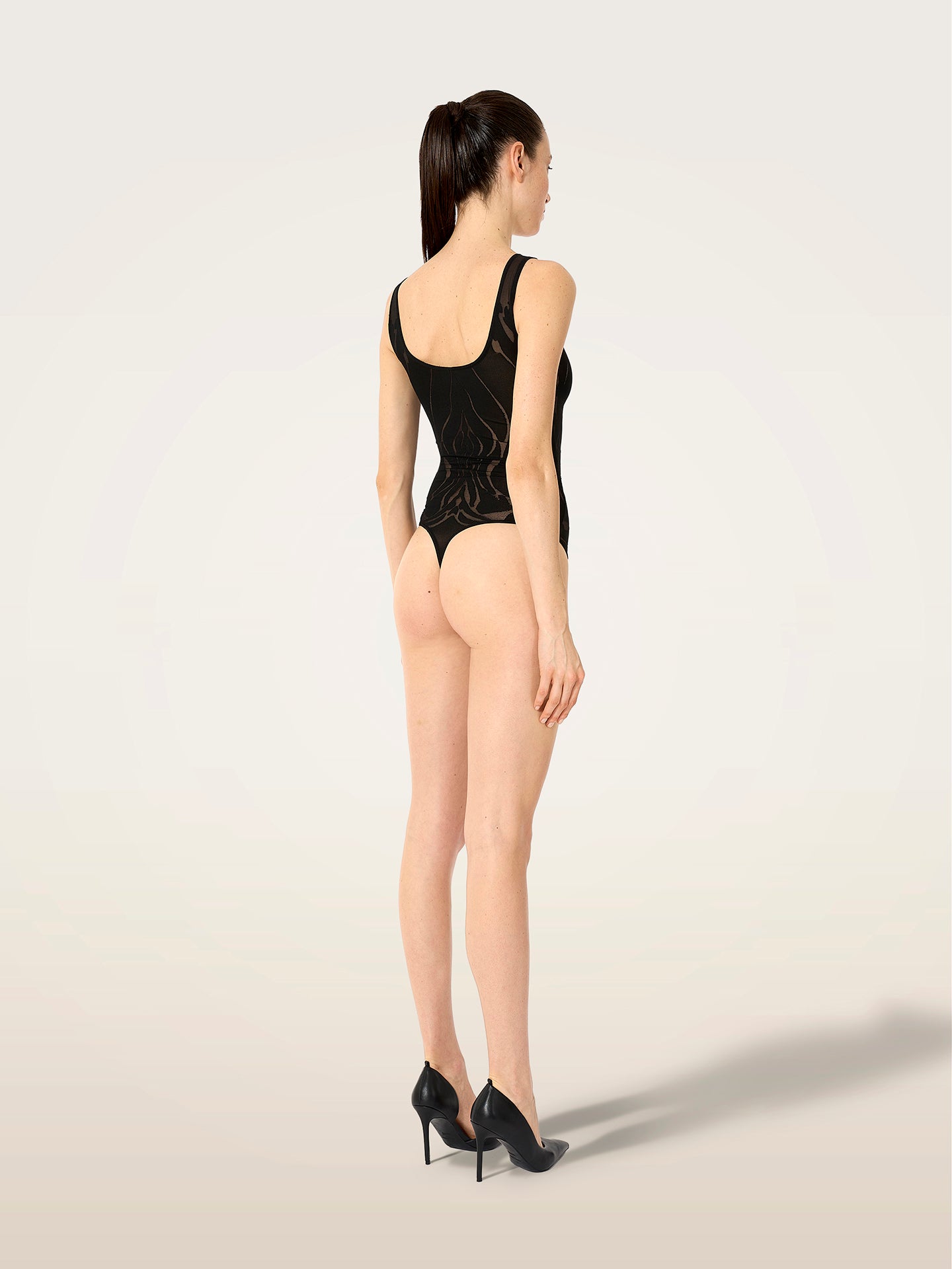 Wolford Rose Shadow Sleeveless String Body Black/Black