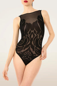Wolford Rose Shadow Sleeveless String Body Black/Black