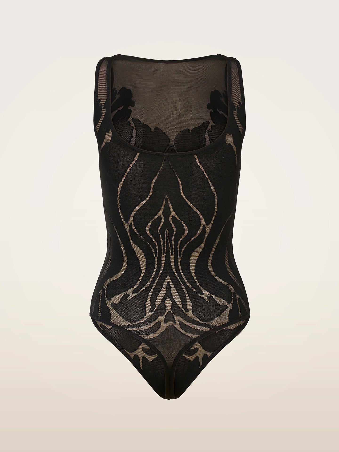 Wolford Rose Shadow Sleeveless String Body Black/Black
