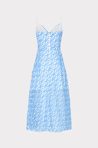 Milly Hazel Embroidered Midi Dress