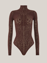 Wolford Reptile Body en résille string