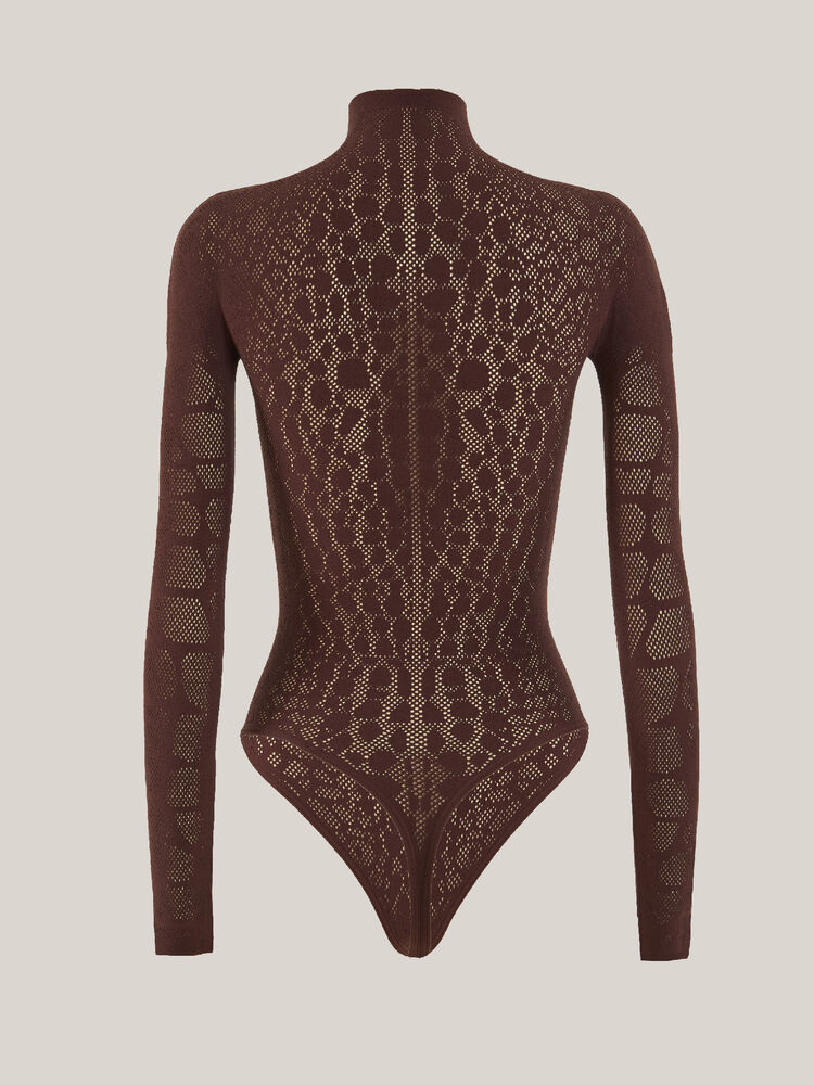 Wolford Reptile Body en résille string