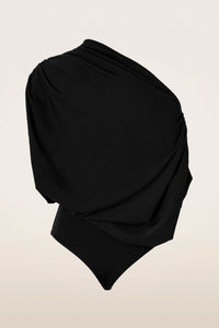Wolford Fluid Drape Bodysuit Black