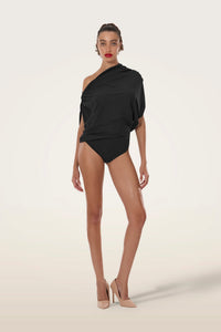 Wolford Fluid Drape Bodysuit Black