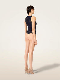 Wolford Infinite Rose Net String Body Deep Night