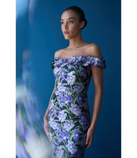 Robe Évasée Theia Olyssia Iris Blossom/Marine