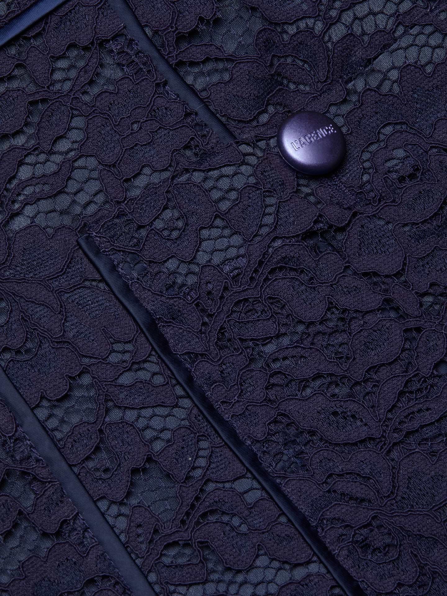 Mini-jupe évasée en dentelle L'Agence Riven Midnight