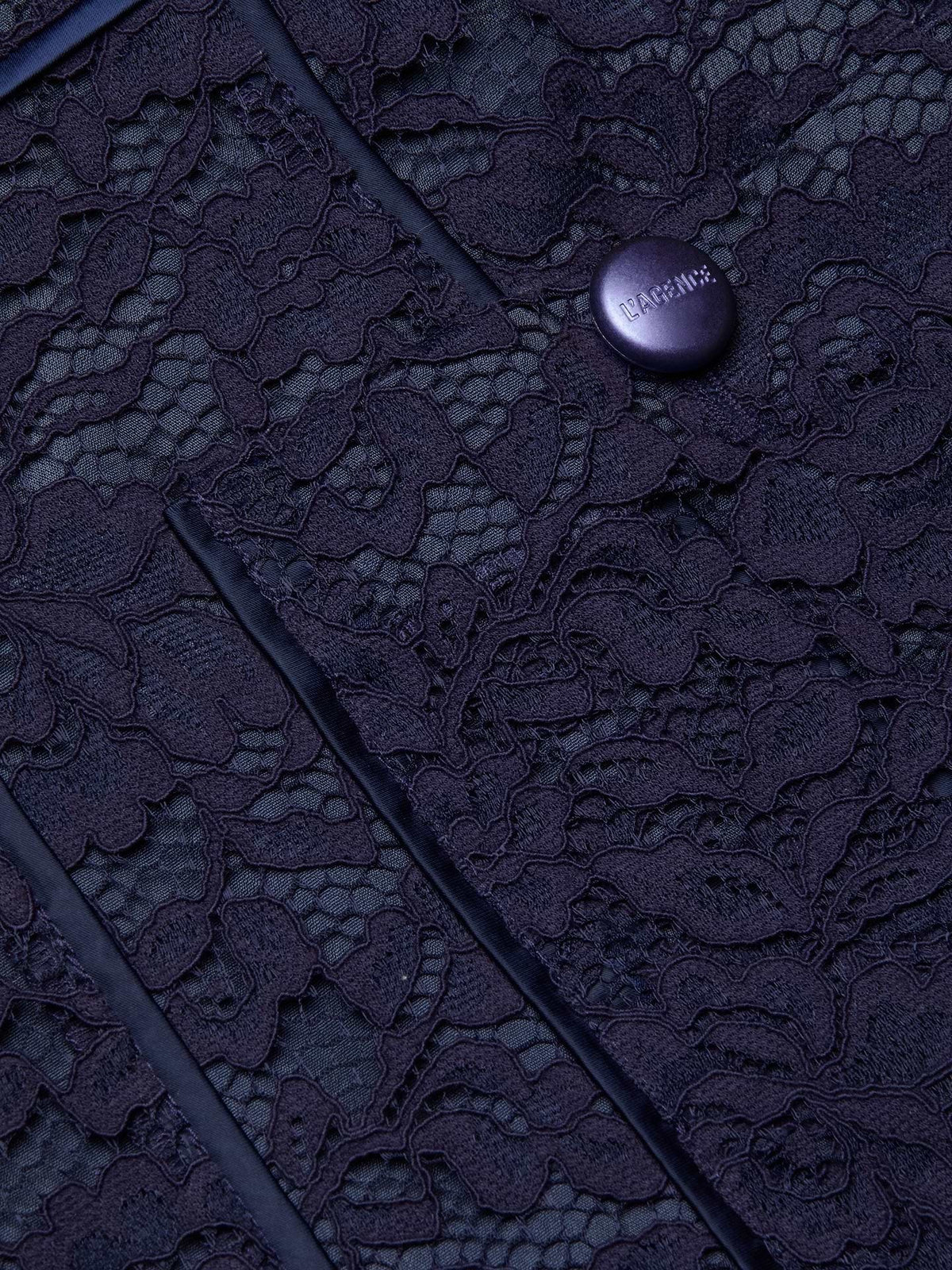 L'Agence Riven Lace Aline Mini Skirt Midnight