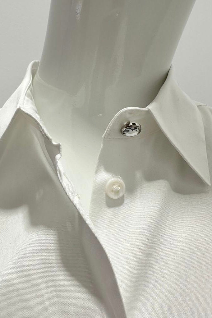 Chemise boutonnée Max Volmary avec bouton en cristal