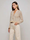 L'Agence Blanca Sequin Crop Cardigan
