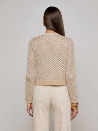 L'Agence Blanca Sequin Crop Cardigan