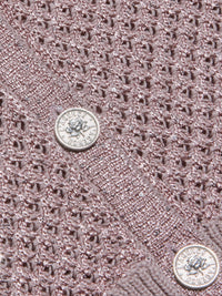 L'Agence Blanca Sequin Cardigan Adobe Rose