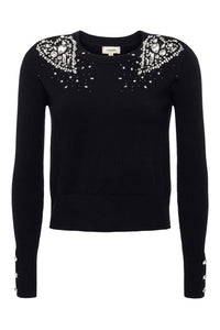 L'Agence Cesca Embellished Pullover