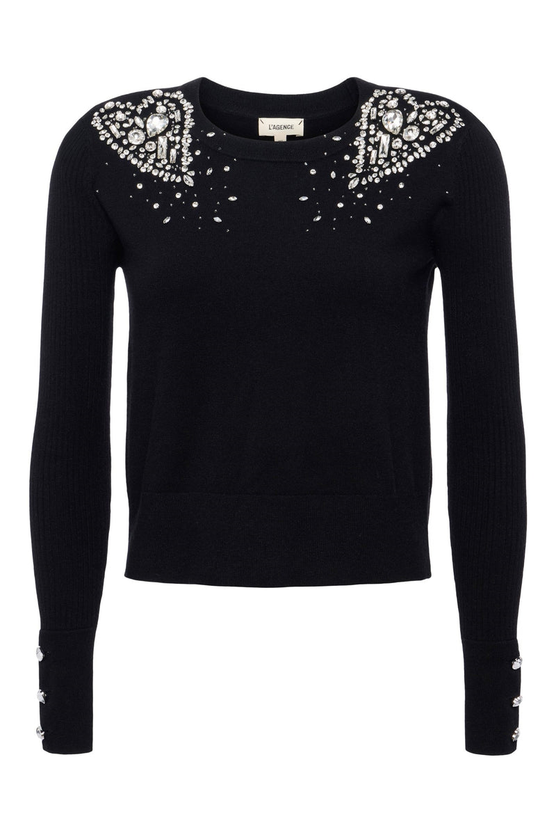 L'Agence Cesca Embellished Pullover